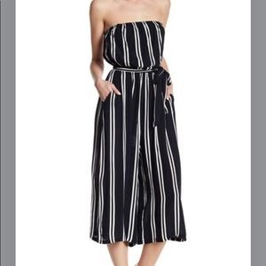 SOLD Dress Forum Striped Strapless Culotte Jumpsuit